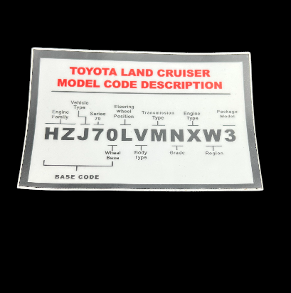 Toyotas Land Cruiser Model Code bumper sticker