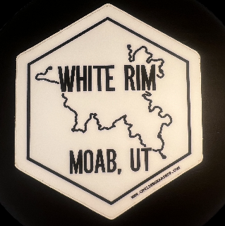 White Rim Moab UT bumper sticker
