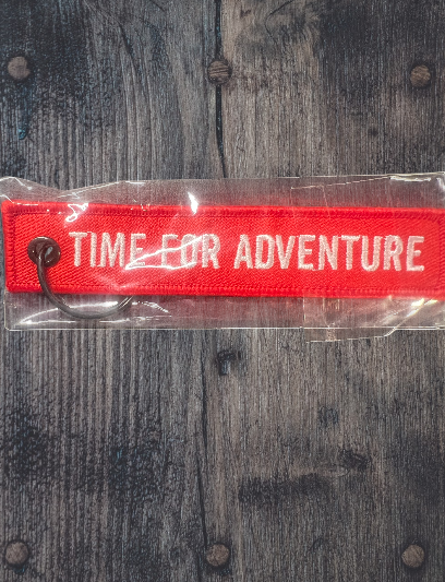 Time For Adventure keychain (red)