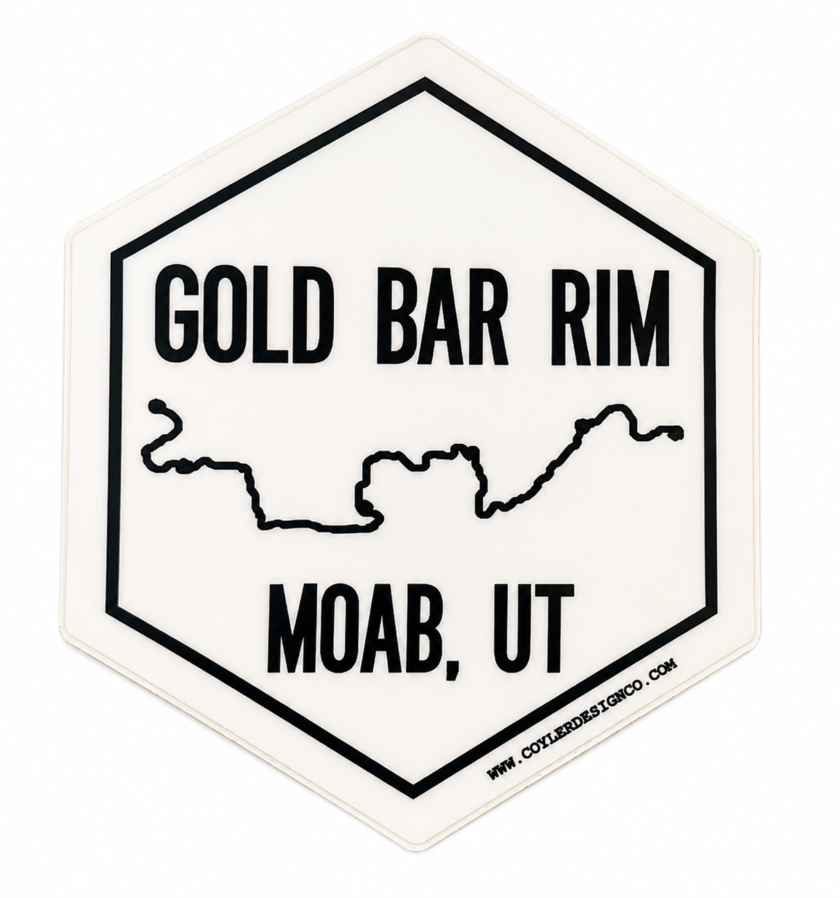 Gold Bar Rim Moab UT bumper sticker