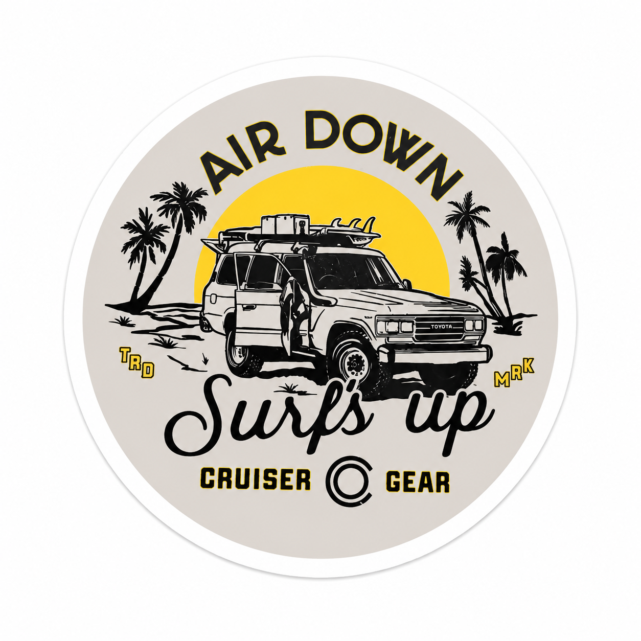 Air Down Surfs Up sticker