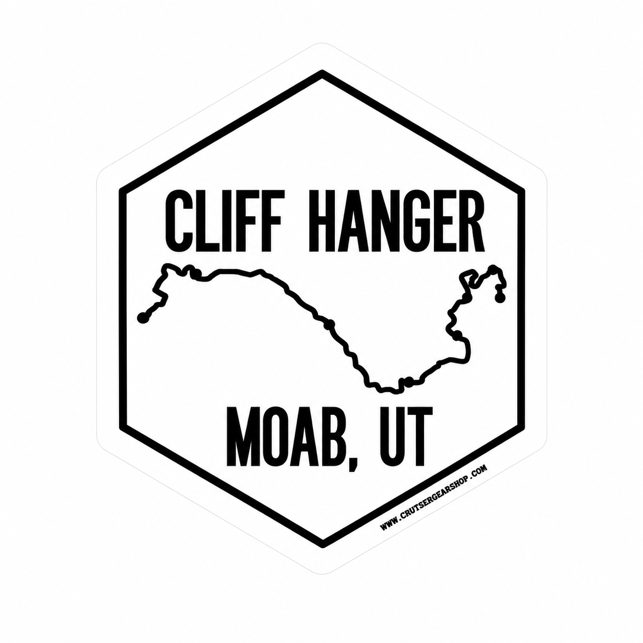 Cliff hanger sticker