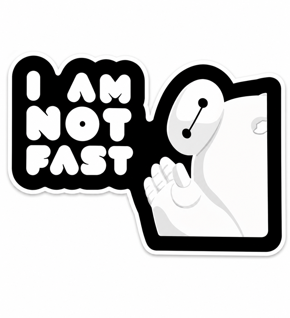 I am not fast bay-max bumper sticker