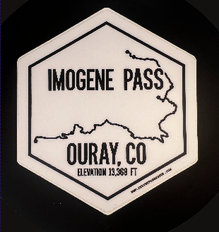 Imogene Pass Ouray CO bumper sticker
