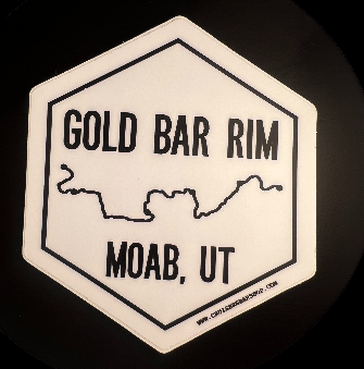 Gold Bar Rim Moab UT bumper sticker