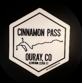 Cinnamon Pass Ouray CO bumper sticker