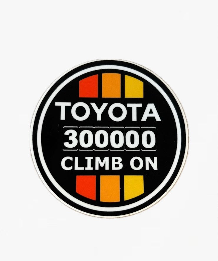 Toyota 300k Miles Climb on Sticker