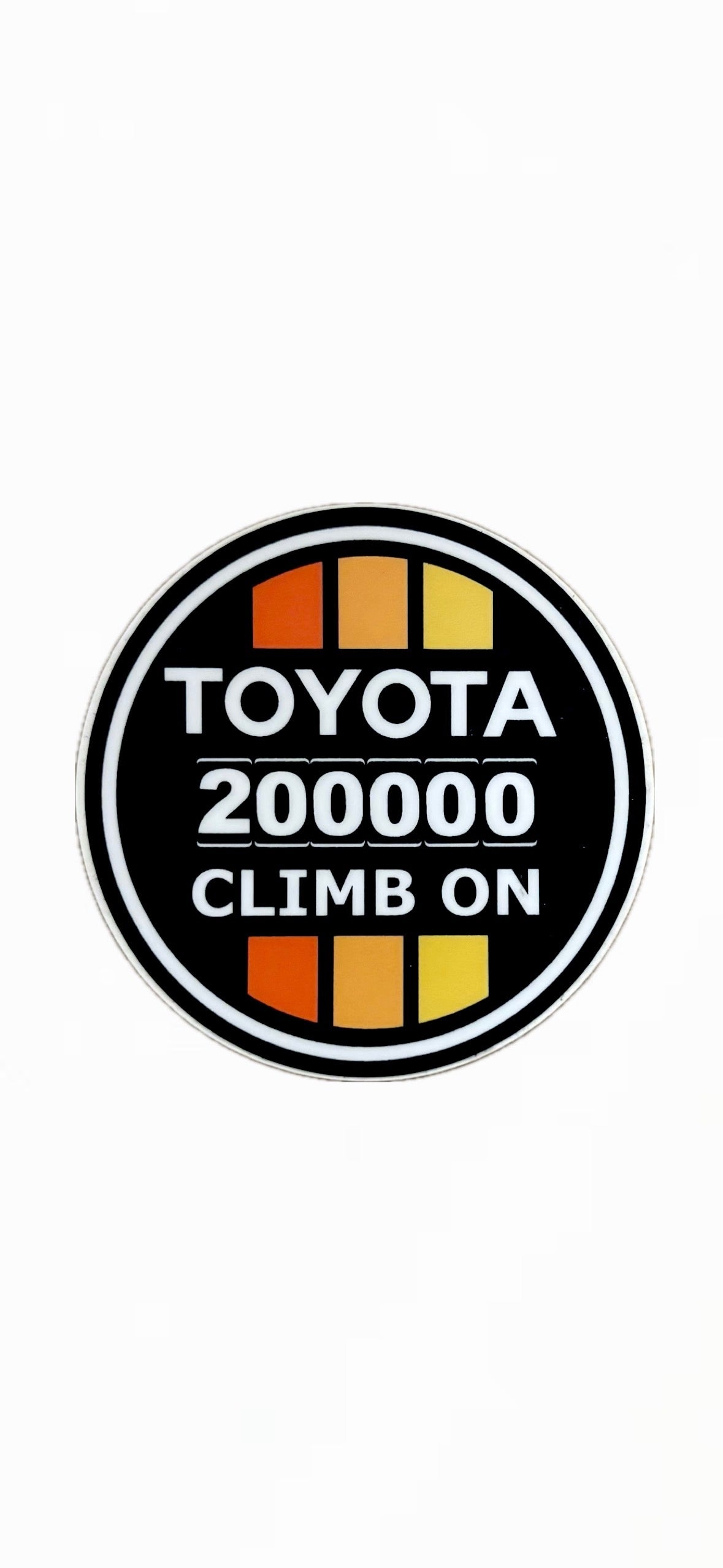 Toyota 200k Miles sticker