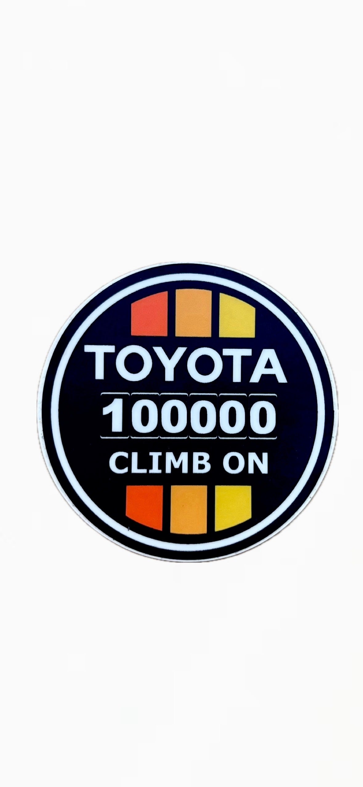 Toyota 100k Miles sticker