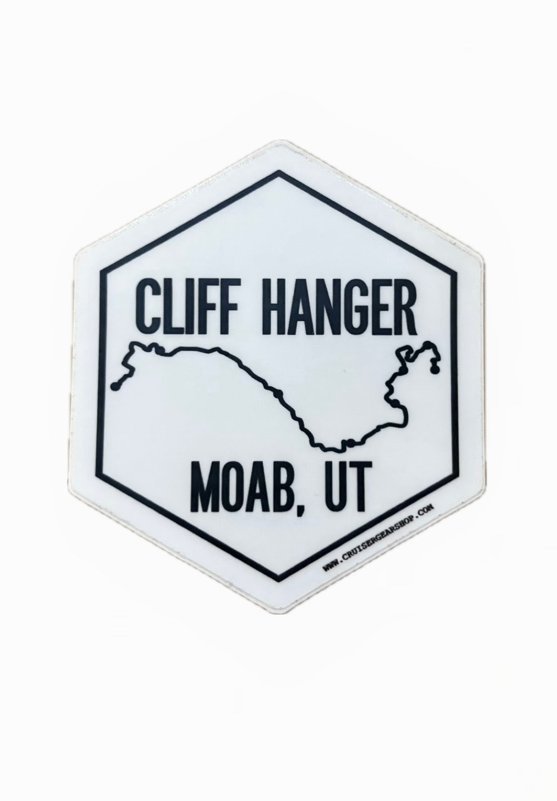 Cliff hanger sticker