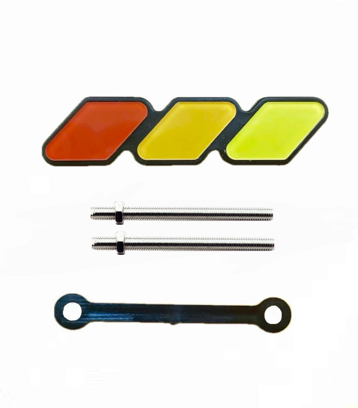Tri Color Grill Badge (Red Orange Yellow)