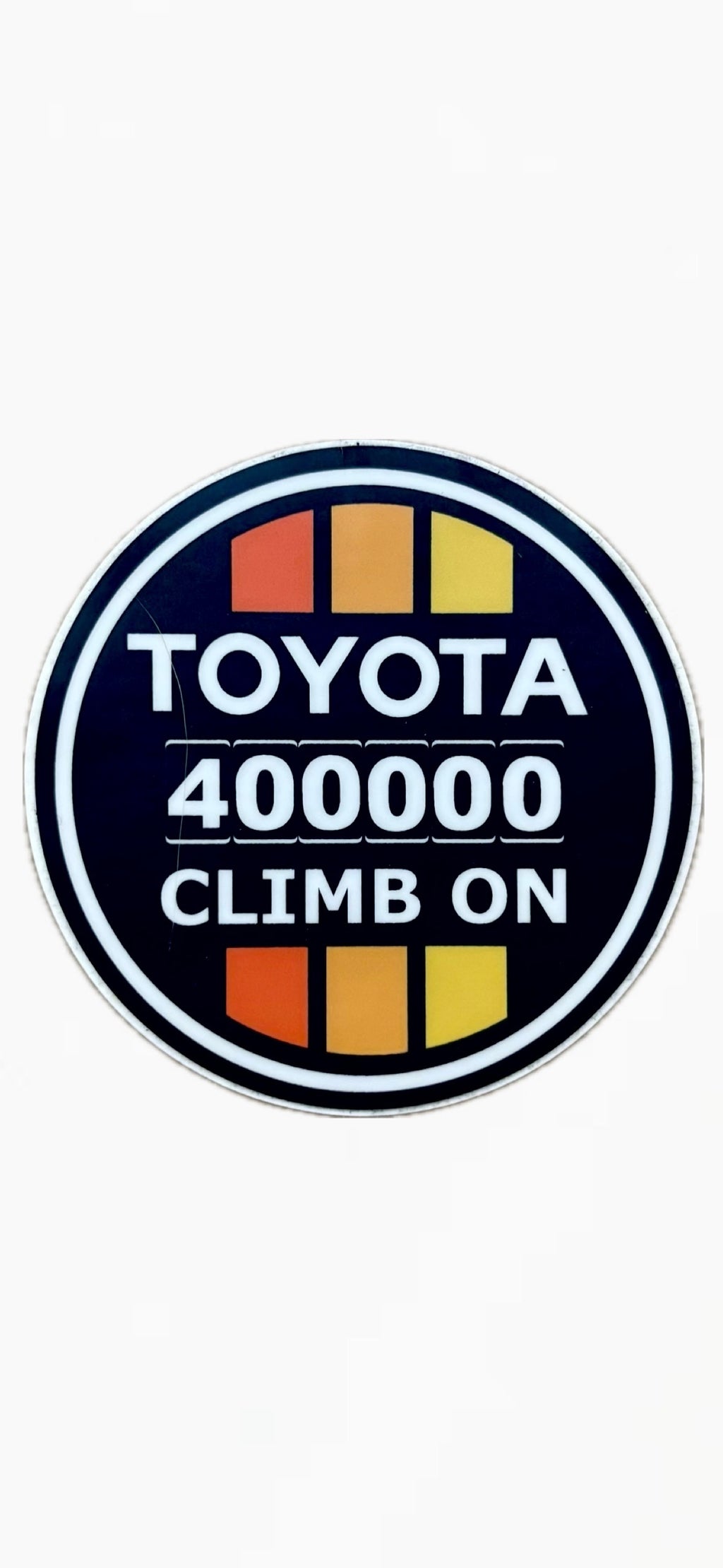 Toyota 400k sticker